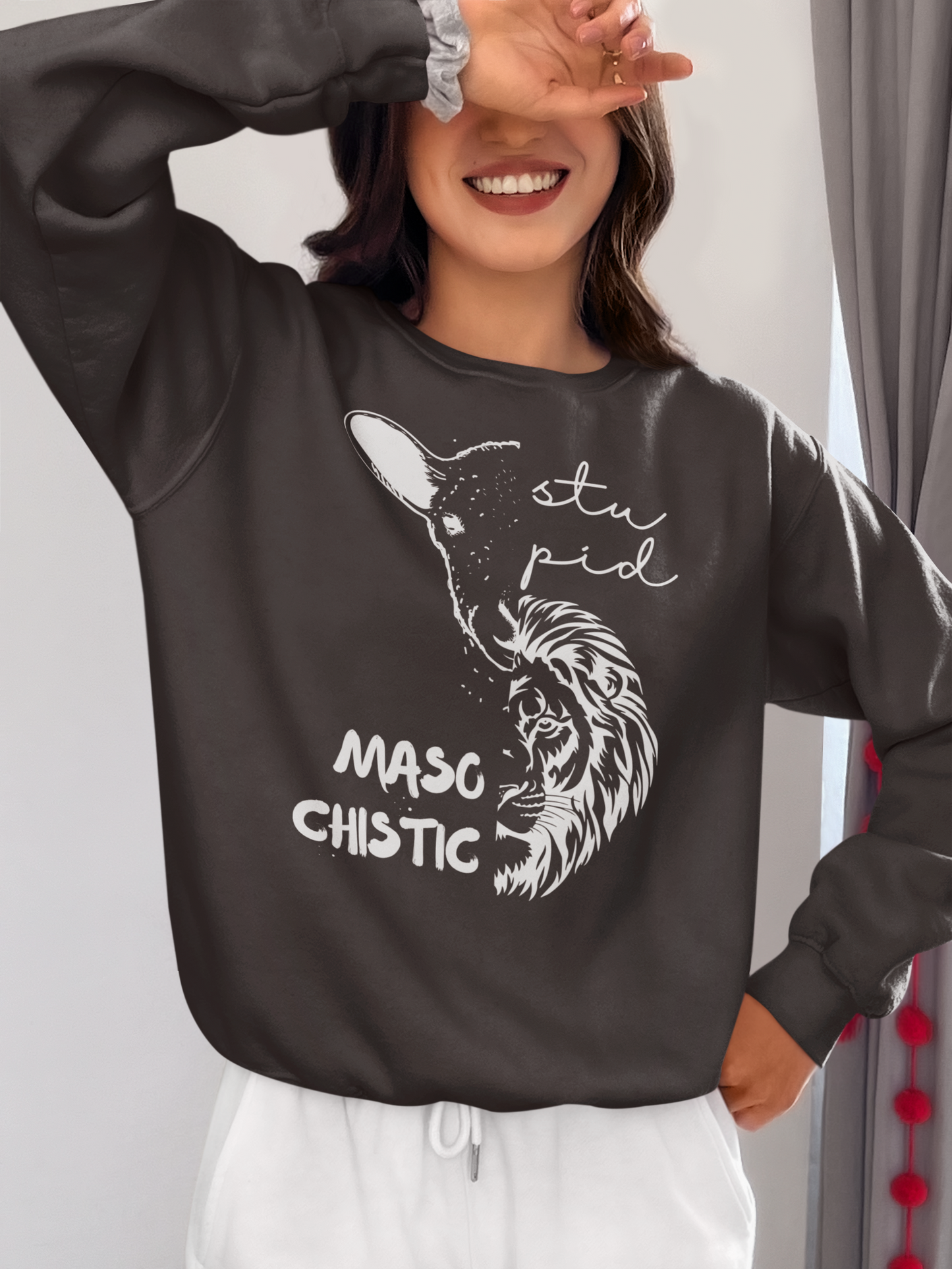 Stupid Lamb Masochistic Lion | Sweatshirt