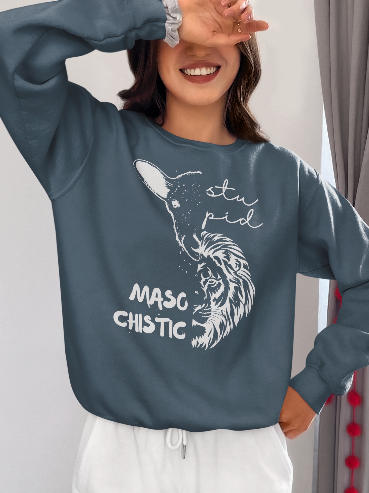 Stupid Lamb Masochistic Lion | Sweatshirt