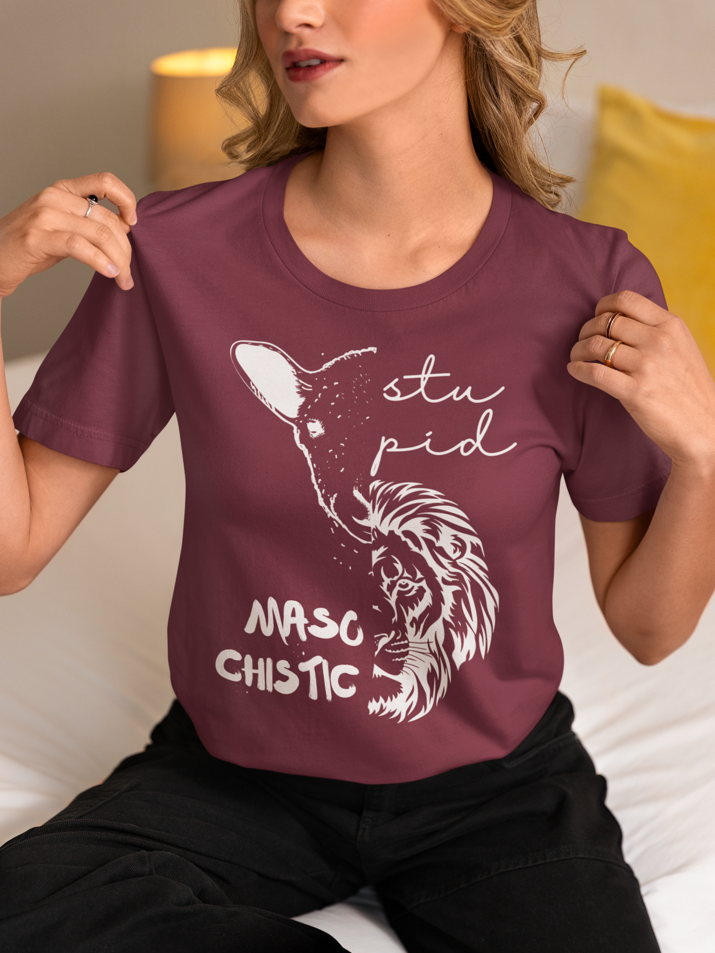 Stupid Lamb Masochistic Lion | Tee