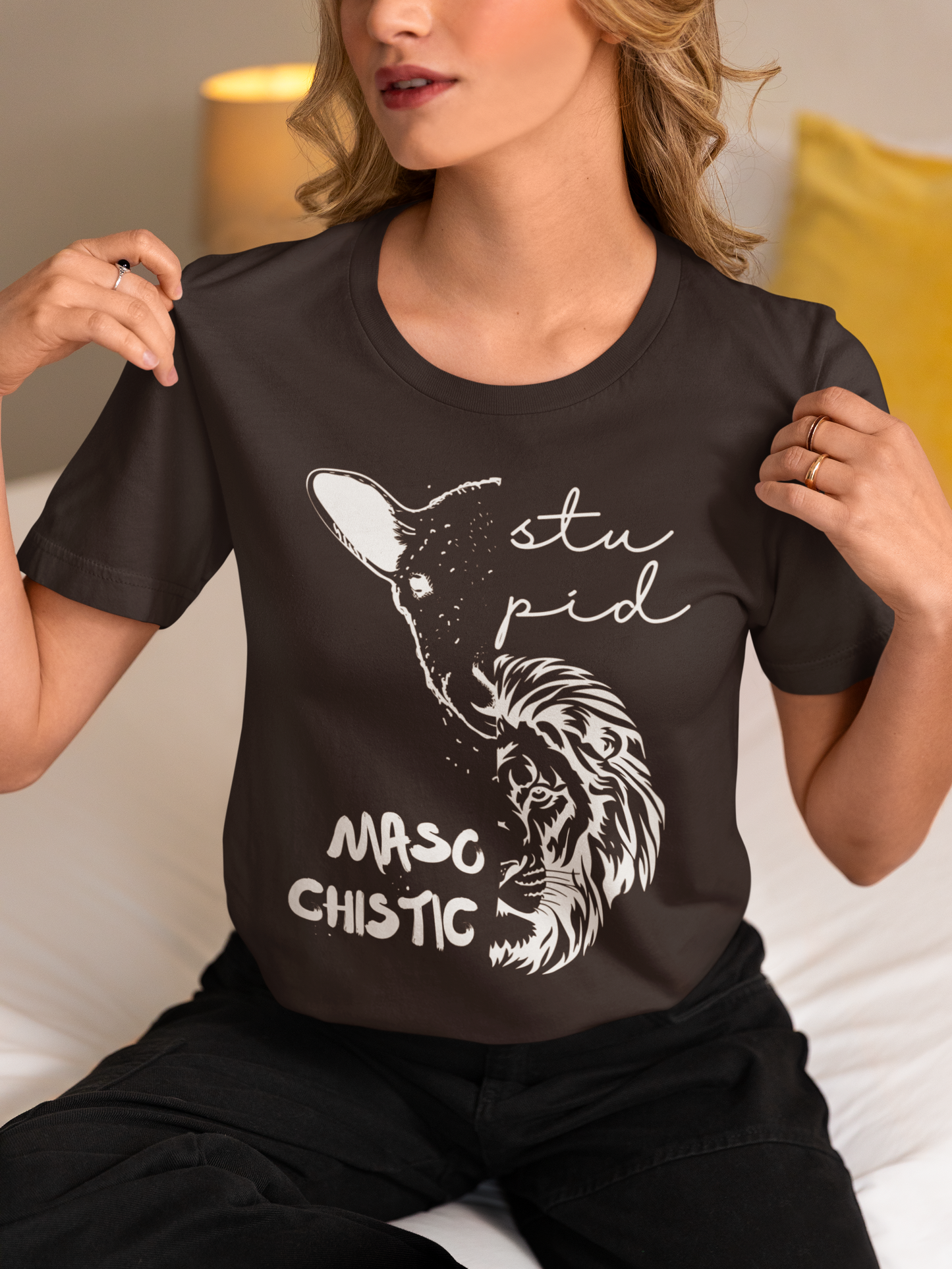 Stupid Lamb Masochistic Lion | Tee